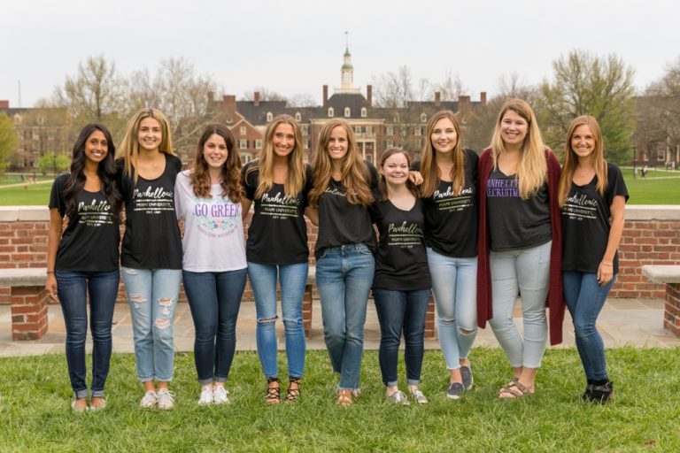 Group of fraternity and sorority student leaders from Panhellenic Council 2017 posing together