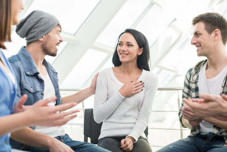 A modern addiction treatment center with supportive staff and recovery resources.