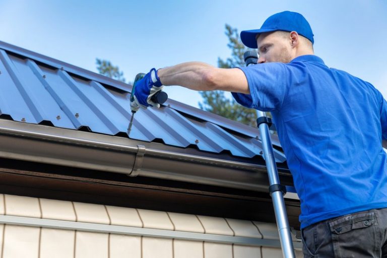 A newly installed metal roof on a residential home, showing clean panels and expert craftsmanship.