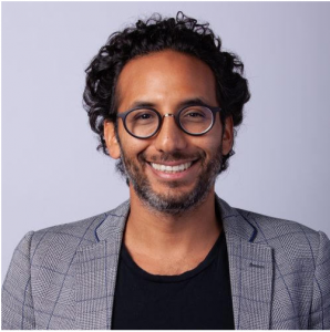 Portrait of James Gutierrez speaking about fintech and economic equity